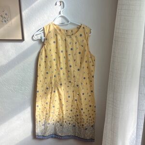 Floral Yellow Sleeveless Dress